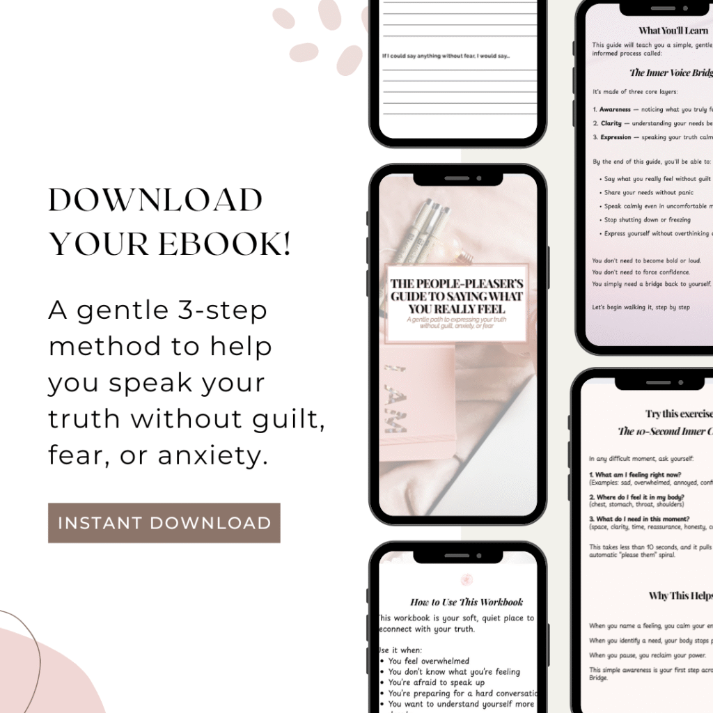 The People-Pleaser’s Guide to Saying What You Really Feel | Soulfully Maria get-The-People-Pleasers-Guide-book-on-your-phone