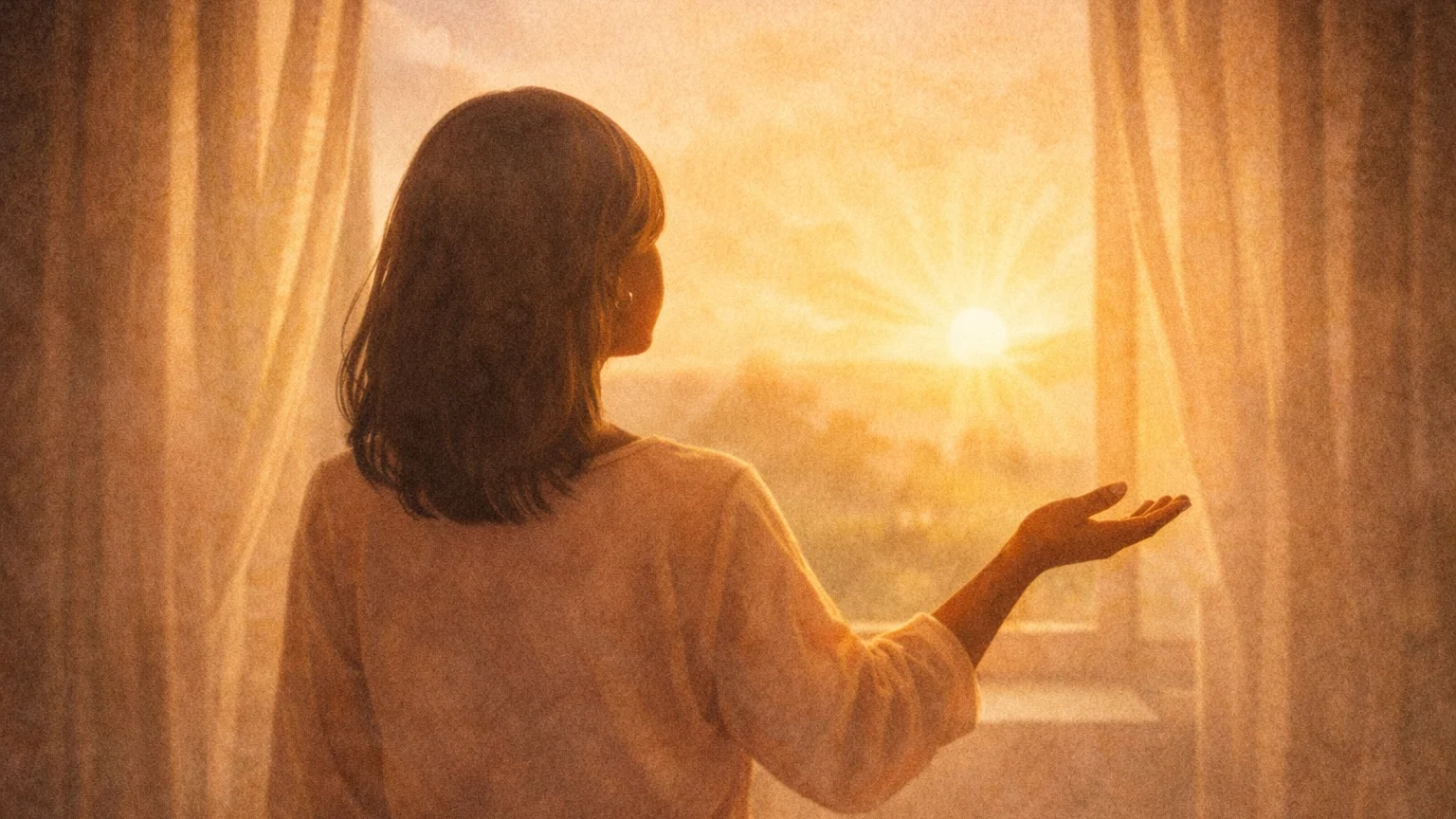 Self‑Love for Overthinkers: How to Calm Your Inner Critic with Compassion | Soulfully Maria Soulful, faceless artistic silhouette (medium-dark skin tone) in warm sunrise light, symbolizing self-trust