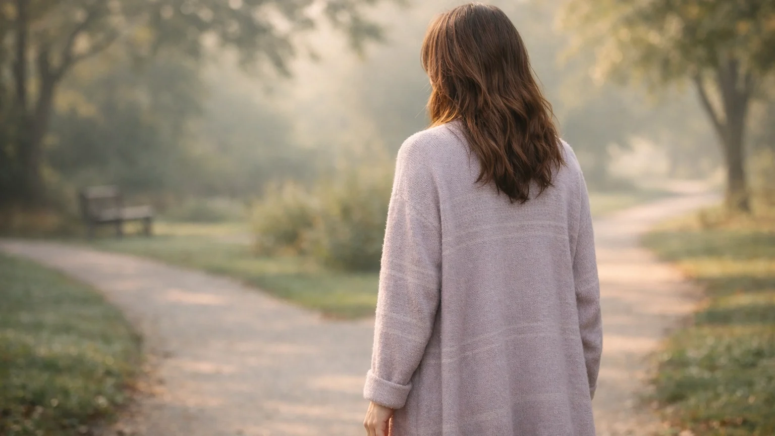 How to Build Self Trust in 5 Minutes a Day (Even If You’ve Always Put Others First) | Soulfully Maria Woman choosing self trust over people pleasing at a crossroads