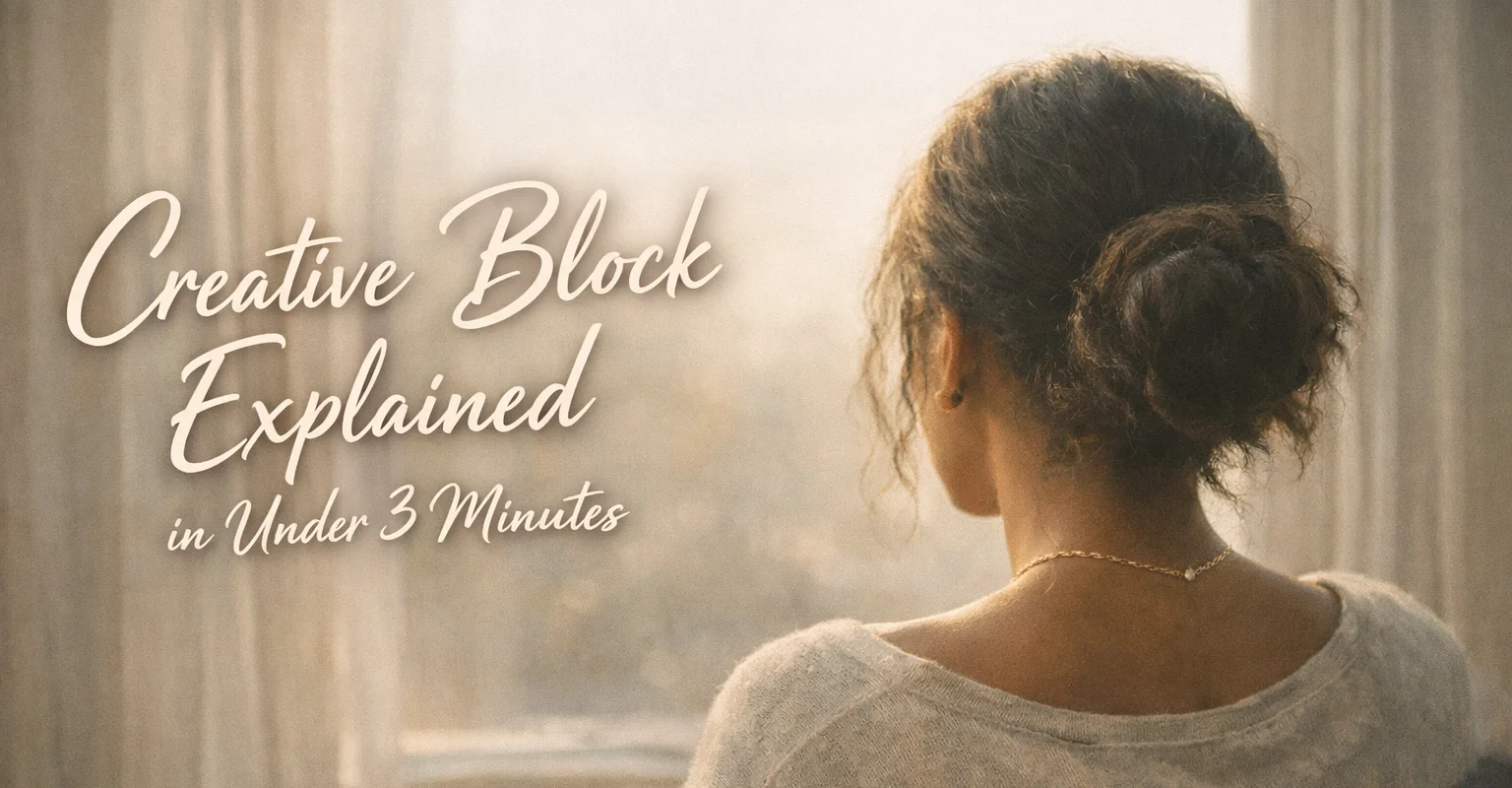 Creative Block Explained in Under 3 Minutes (Plus the Gentle Reset Your Inner Critic Doesn’t Want You to Try) | Soulfully Maria %alt%