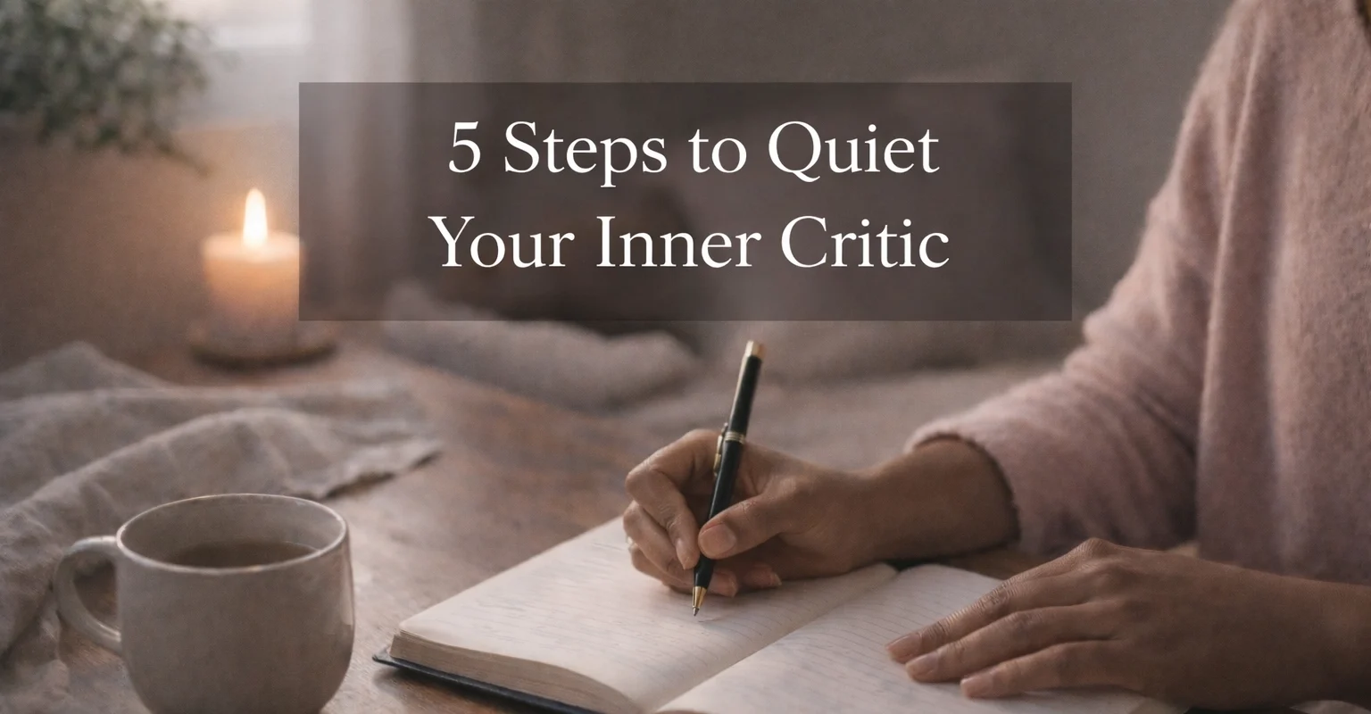 5 Steps to Quiet Your Inner Critic Using Journal Prompts for Self Discovery | Soulfully Maria %alt%