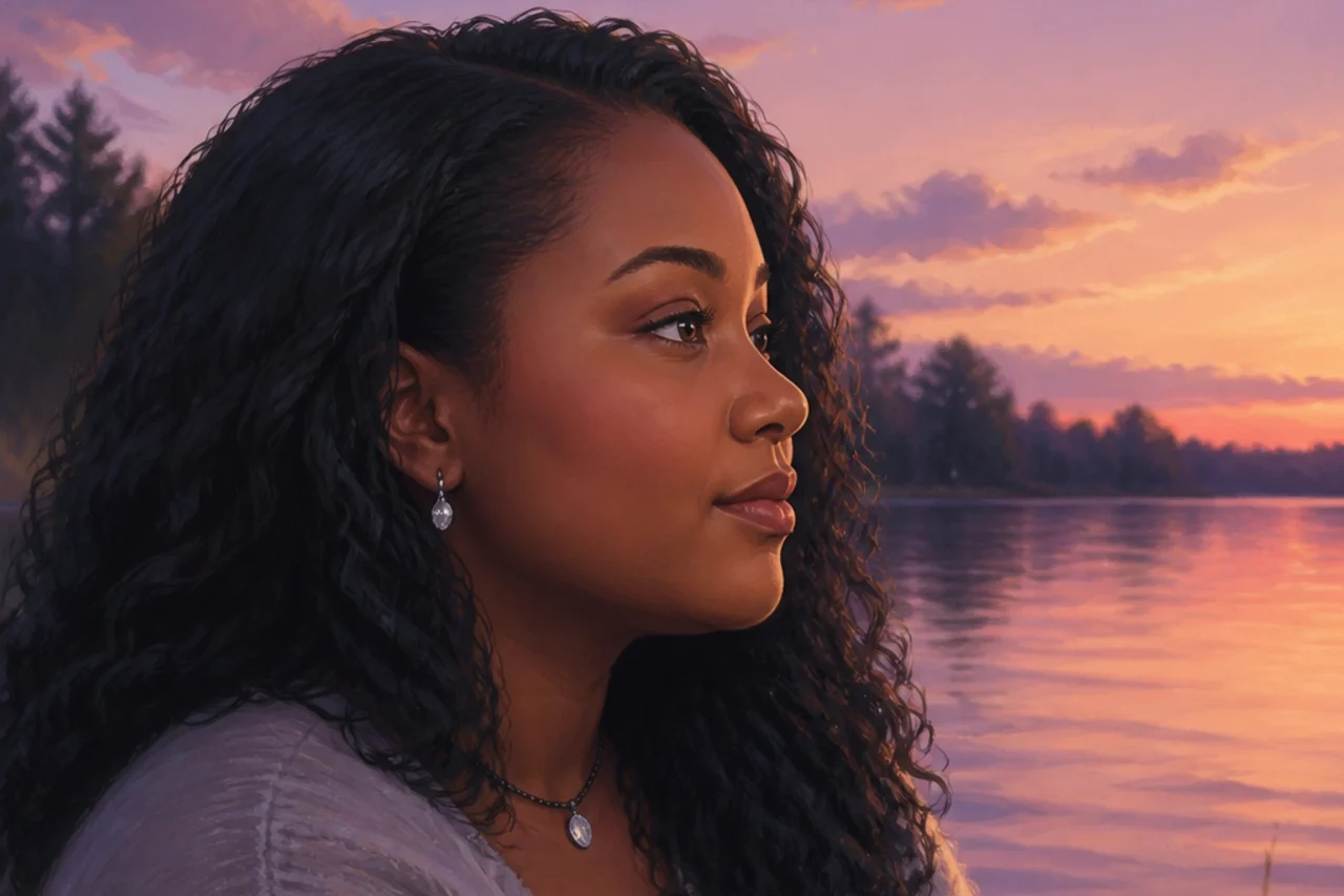 25 Creative Journal Prompts for authentic Self expression | Soulfully Maria Maria looking out at a lake