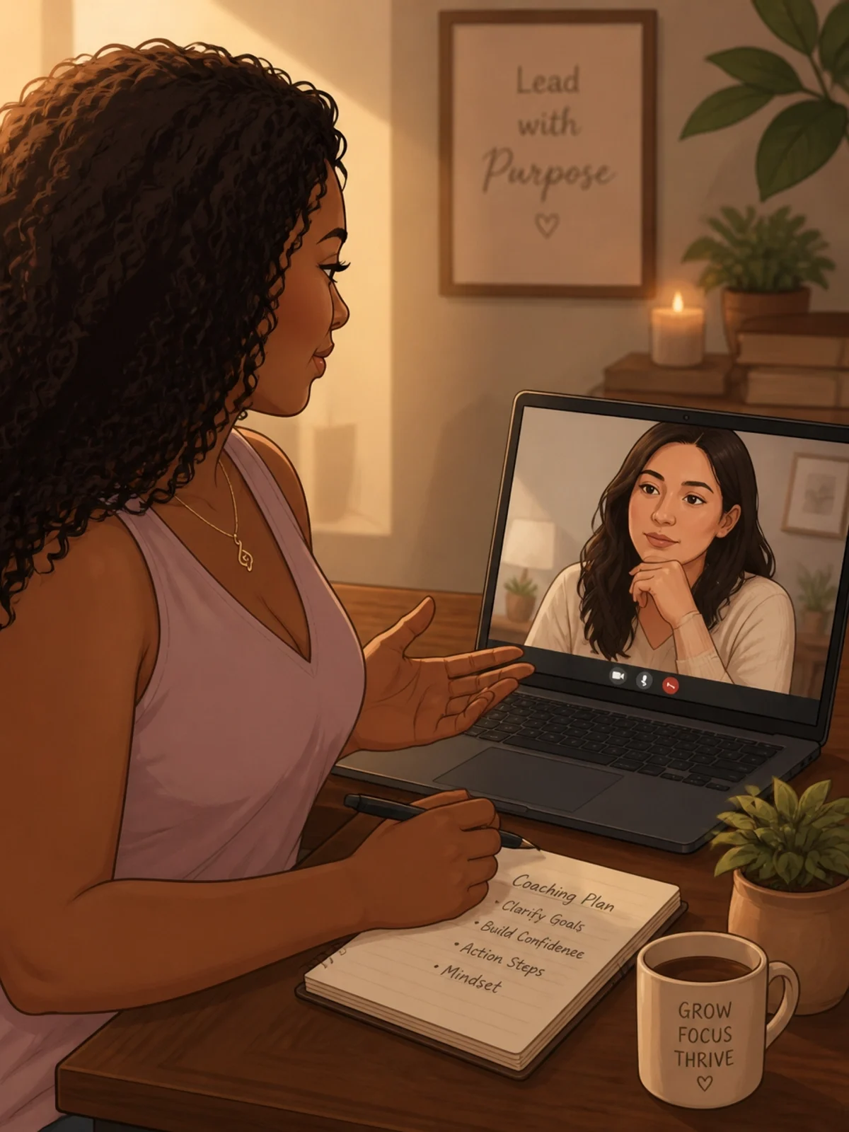 The Ultimate Guide to Self-Trust: Reconnect with Your Inner Voice | Soulfully Maria Maria providing grounded coaching support to a woman during a soulful session