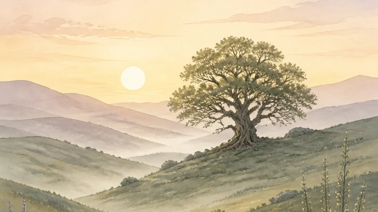 How to Overcome Creative Block | Set Boundaries | Soulfully Maria Peaceful rolling hills landscape at dawn